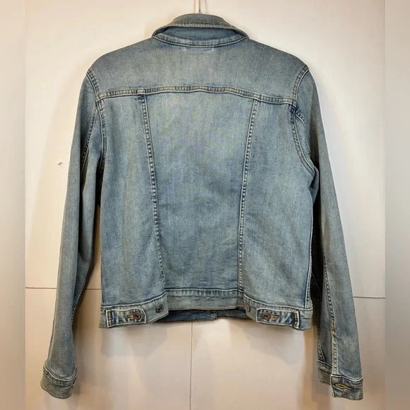 Levi's Light Wash Denim Trucker Jacket Women’s XL Cropped Button Front Classic - Picture 5 of 14